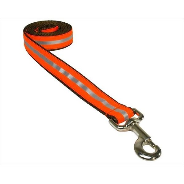 Fly Free Zone,Inc. 6 ft. Reflective Dog Leash; Orange - Medium FL124428